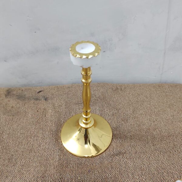 Brass & Marble Candle Stand