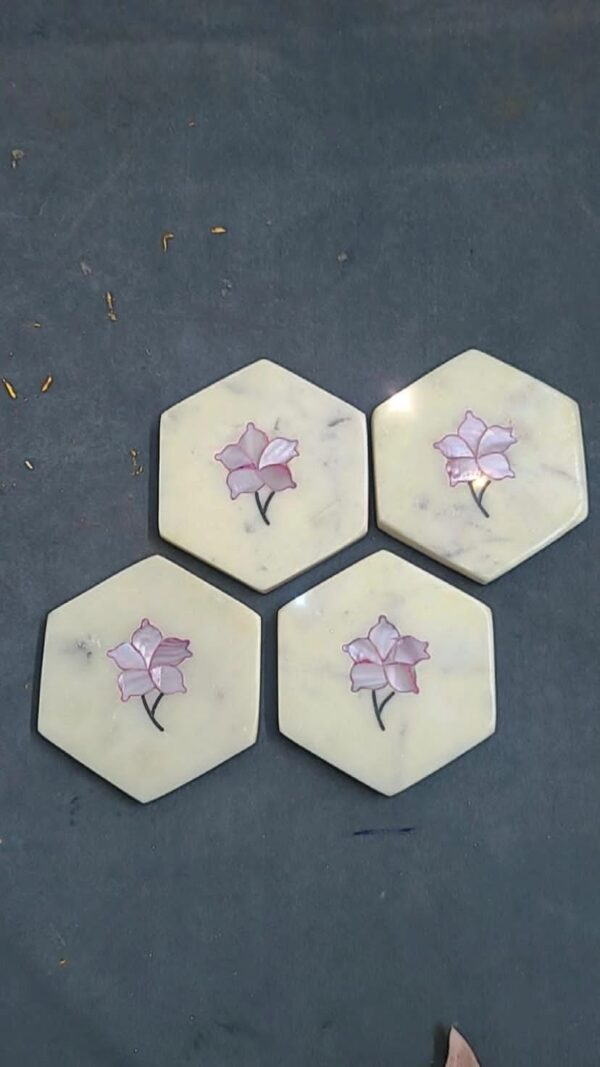 Marble Hexagon Coaster